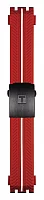 Paski i części Pasek Gumowy Tissot Czerwono-Biały 21mm z Zapięciem Motylkowym T-Race T603040212