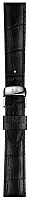 Paski i części Pasek Skórzany Tissot Czarny 16mm z Zapięciem Motylkowym Tradition T600035978