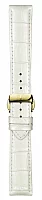 Paski i części Pasek Skórzany Tissot Biały 20mm z Zapięciem Motylkowym Tradition T600037719