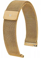 Paski i części Bransoleta Mesh Hirsch 22mm Żółte Złoto Magnetyczna 30161410-1-22