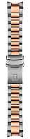Paski i części Bransoleta Stalowa Tissot 20mm Bicolor Różowe Złoto Seastar 1000 40mm T605050574