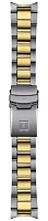 Paski i części Bransoleta Stalowa Tissot 20mm Bicolor Żółte Złoto Seastar 1000 T605048916