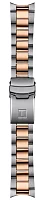 Paski i części Bransoleta Stalowa Tissot 20mm Bicolor Różowe Złoto Seastar 1000 40mm T605050709