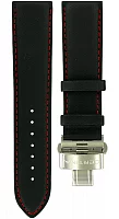 Paski i części Pasek Skórzany Certina Czarny 22mm z Zapięciem Motylkowym DS-2 Flyback C600020326