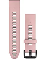 Paski i części Pasek Garmin QuickFit 20mm Fenix, Epix 42/43mm Różowy/Szary Gumowy 010-13391-05