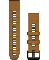 Paski i części Pasek Garmin QuickFit 22mm Fenix, Epix, Quatix, D2 Mach 47mm Brązowy/Szary Gumowy 010-13392-03