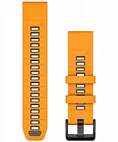 Paski i części Pasek Garmin QuickFit 22mm Fenix, Epix, Quatix, D2 Mach 47mm Pomarańczowy/Grafitowy Gumowy 010-13392-01