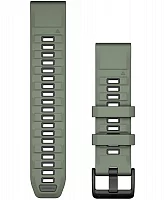 Paski i części Pasek Garmin QuickFit 22mm Fenix, Epix, Quatix, D2 Mach 47mm Zielony/Grafitowy Gumowy 010-13392-04