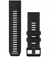 Paski i części Pasek Garmin QuickFit 26mm Fenix, Epix, Quatix 51mm Czarny/Szary Gumowy 010-13393-00
