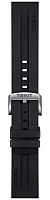 Paski i części Pasek Gumowy Tissot Czarny 22mm Supersport T603047708