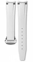 Paski i części Pasek Gumowy Longines Biały 17mm Conquest Lady 34mm z Zapięciem Motylkowym L600170810