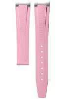 Paski i części Pasek Gumowy Longines Różowy 17mm Conquest Lady L682171853