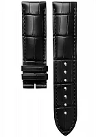 Paski i części Pasek Skórzany Longines Aligator Czarny 21mm Flagship L682160032