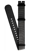 Paski i części Pasek Materiałowy Longines NATO Czarny 21mm Spirit Flyback 39/42 L682169449