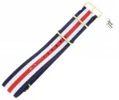 Paski i części Pasek NATO Granatowo-Biało-Czerwony 18mm PASEK-NATO-GR-B-18