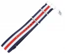 Paski i części Pasek NATO Granatowo-Biało-Czerwony 24mm PASEK-NATO-GR-B-24