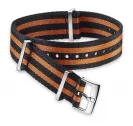 Paski i części Pasek Omega NATO Materiałowy 20mm Czarno-Pomarańczowy O031ZSZ002047