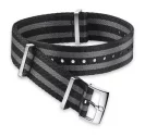 Paski i części Pasek Omega NATO Materiałowy 20mm Czarno-Szary O031ZSZ002045