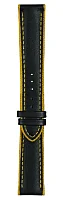 Paski i części Pasek Skórzany Certina Czarno-żółty 20mm DS Podium C610020868