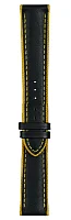 Paski i części Pasek Skórzany Certina Czarno-żółty XL 20mm DS Podium C610020865