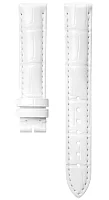 Paski i części Pasek Skórzany Longines Biały XL 15mm Master Collection L682137168