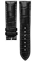 Paski i części Pasek Skórzany Longines Czarny XS 22mm Legend Diver L682119499
