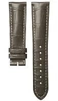 Paski i części Pasek Skórzany Longines Szary 21mm Master Collection L682150739