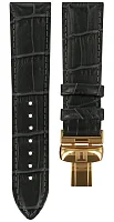 Paski i części Pasek Skórzany Tissot Antracytowy 20mm Tradition z Zapięciem Motylkowym T600037721