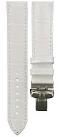 Paski i części Pasek Skórzany Tissot Biały 19mm PRC 200 z Zapięciem Motylkowym T600032782