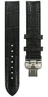 Paski i części Pasek Skórzany Tissot Czarny 16mm Lady Heart Dressport Chrono L z Zapięciem Motylkowym T600029817