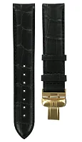 Paski i części Pasek Skórzany Tissot Czarny 19mm Le Locle z Zapięciem Motylkowym T600030616