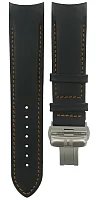 Paski i części Pasek Skórzany Tissot Czarny 22mm Couturier z Zapięciem Motylkowym T600041199