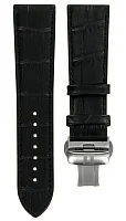 Paski i części Pasek Skórzany Tissot Czarny 23mm PRC 200 Automatic Chrono z Zapięciem Motylkowym T600034056