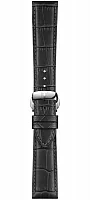 Paski i części Pasek Skórzany Tissot Szary 21mm z Zapięciem Motylkowym Gentleman T852045750