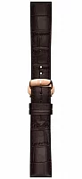 Paski i części Pasek Skórzany Tissot Brązowy 20mm z Zapięciem Motylkowym Chemin Des Tourelles 39 T600048683