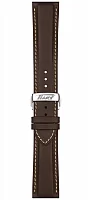 Paski i części Pasek Skórzany Tissot Brązowy 22mm z Zapięciem Motylkowym Telemeter 1938 T600048180