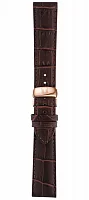 Paski i części Pasek Skórzany Tissot Brązowy 20mm z Zapięciem Motylkowym Tradition T600032290