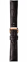 Paski i części Pasek Skórzany Tissot Brązowy 21mm z Zapięciem Motylkowym Chemin Des Tourelles T600036039