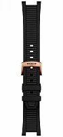 Paski i części Pasek Gumowy Tissot Czarny T-Race T603049672