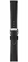 Paski i części Pasek Skórzany Tissot Czarny 20mm z Zapięciem Motylkowym Gentelman T600043750