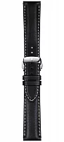 Paski i części Pasek Skórzany Tissot Czarny 20mm z Zapięciem Motylkowym Gentelman T600045690