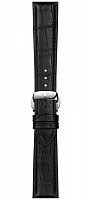 Paski i części Pasek Skórzany Tissot Czarny 21mm z Zapięciem Motylkowym Gentelman T600045397