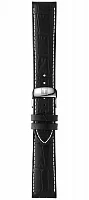 Paski i części Pasek Skórzany Tissot Czarny 20mm z Zapięciem Motylkowym Tradition T600031121