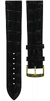 Paski i części Pasek Skórzany Tissot Czarny 20mm Goldrun T600037759