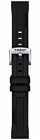 Paski i części Pasek Gumowy Tissot Czarny 18mm T852047455