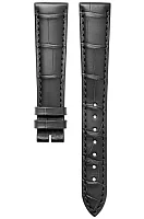 Paski i części Pasek Skórzany Longines Aligator Antracytowy 17mm Dolcevita Lady L682166993