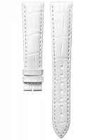 Paski i części Pasek Skórzany Longines Aligator Biały XL 17mm Dolcevita Lady L682167654