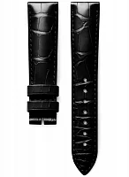 Paski i części Pasek Skórzany Longines Aligator Czarny 19mm Conquest Heritage 38 L600169412