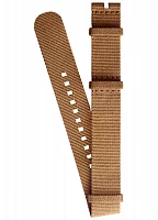 Paski i części Pasek Materiałowy Longines NATO Jasnobrązowy 21mm Spirit Zulu Time 39 L682169709