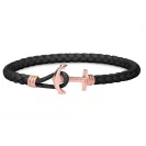 Paul Hewitt Bransoletka Phreps Lite Rozmiar L Rose Gold Leather Black PH-PHL-L-R-B-L
